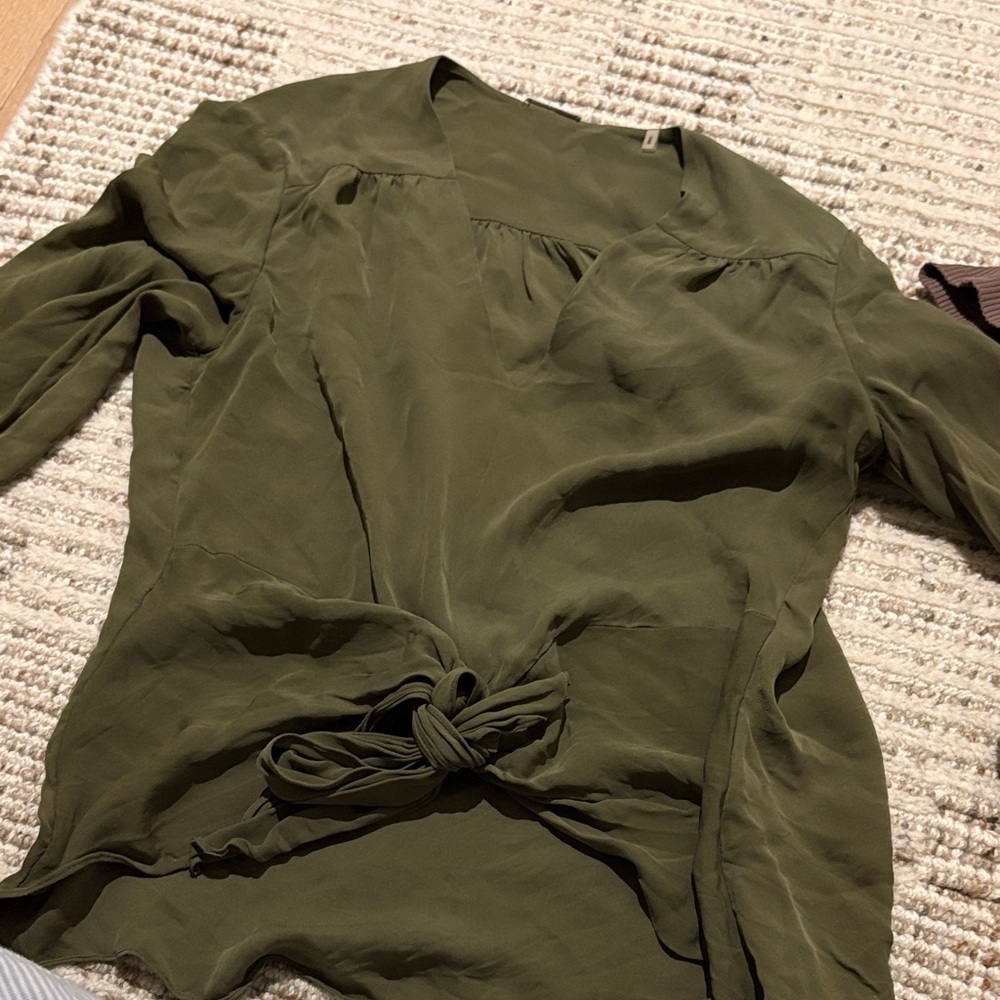 Elie Tahari Olive Green Top